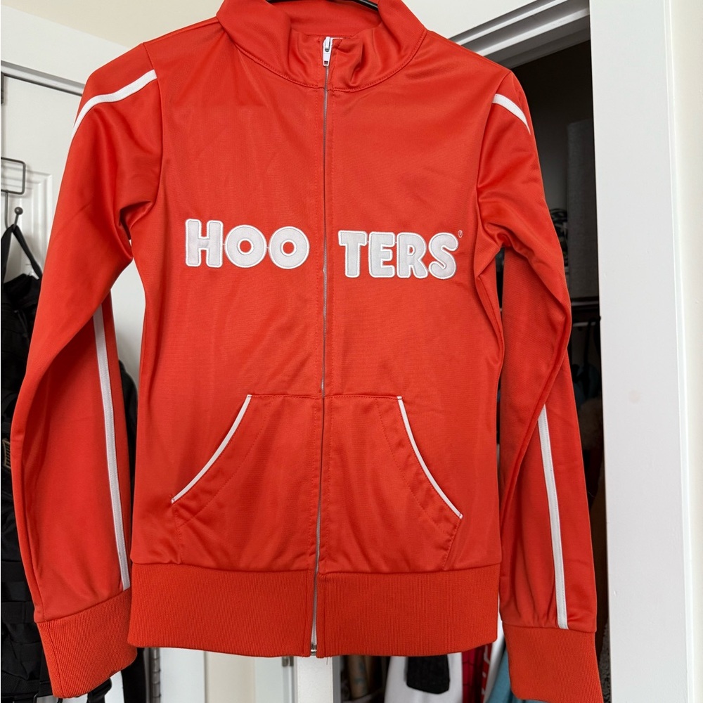 Hooters Orange Athletic Jacket with White Accents